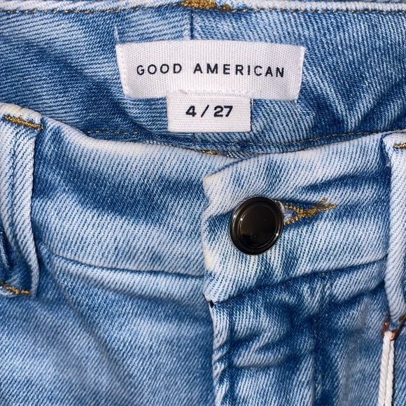Good American Blue Skinny Jeans with Faded Wash New Comfy Cute Stretchy NWT - Picture 7 of 12